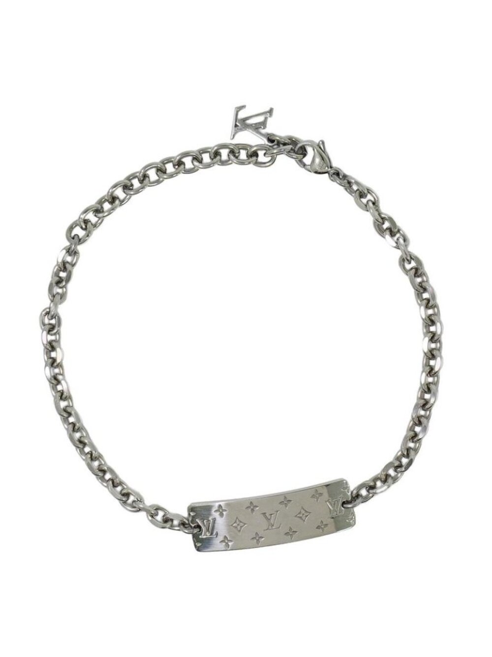 Louis Vuitton LV Bracelet Monogram Gold Metal Silver